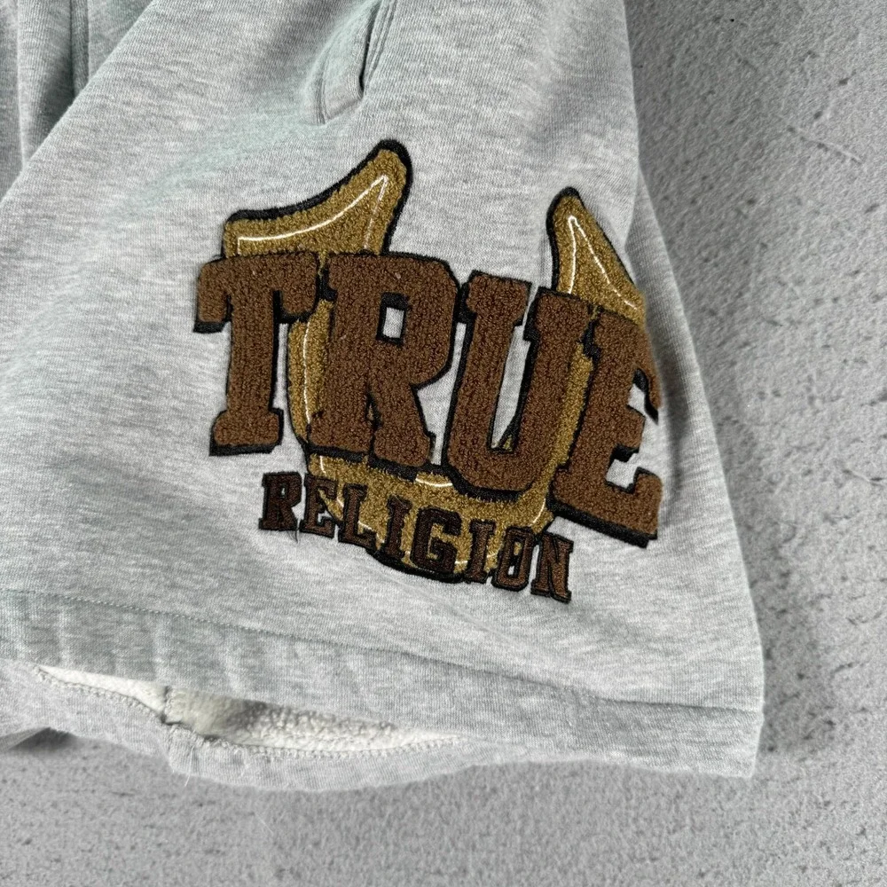True Religion Relaxed Jogger‎ Shorts Men Medium Gray Comfort Classic Athleisure